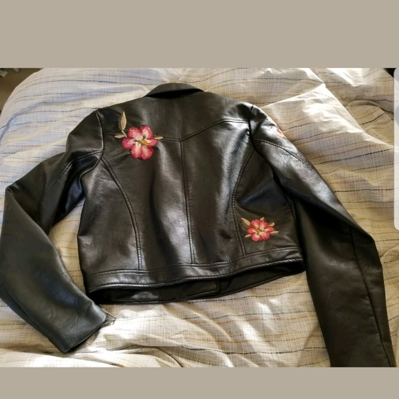 💕🌹Jessica Simpson Motorcycle Black Jacket Med - Picture 6 of 7